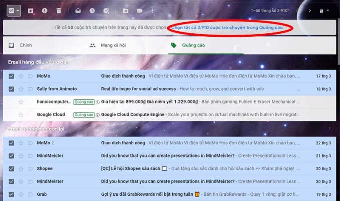 Gmailのすべてのメッセージを削除する方法