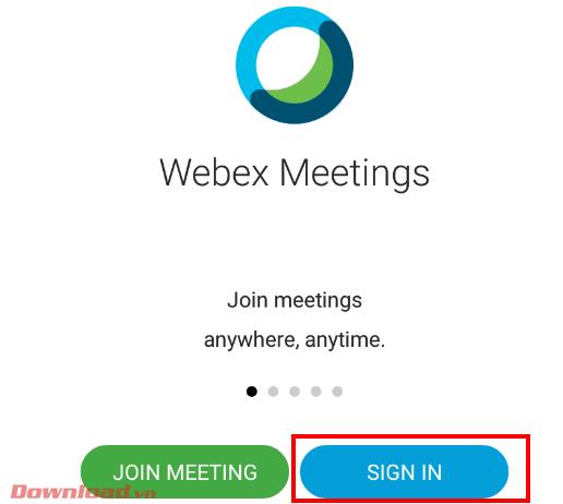 تعليمات التسجيل واستخدام Webex Meeting على الهاتف المحمول