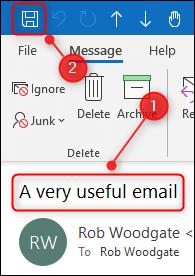 MicrosoftOutlookで受信した電子メールを編集する方法