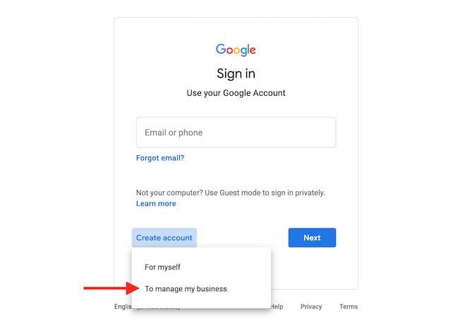 Cara mendaftar ke Google Bisnis dan membuat akun Google Bisnisku