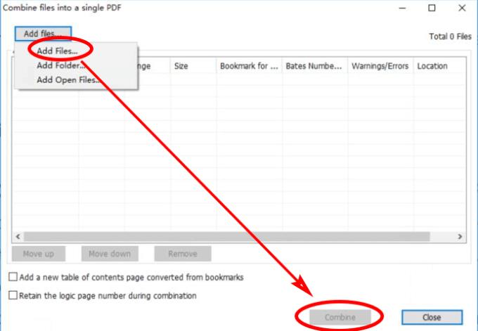 Instrucciones sobre cómo combinar archivos PDF con Foxit Reader