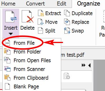 Instructions on how to merge PDF files with Foxit Reader