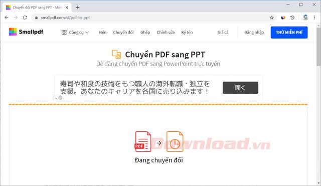 PDF'yi çevrimiçi PowerPoint'e dönüştürme