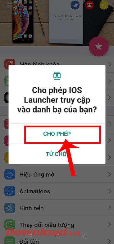 Instructions for using iOS 15 Launcher on Android