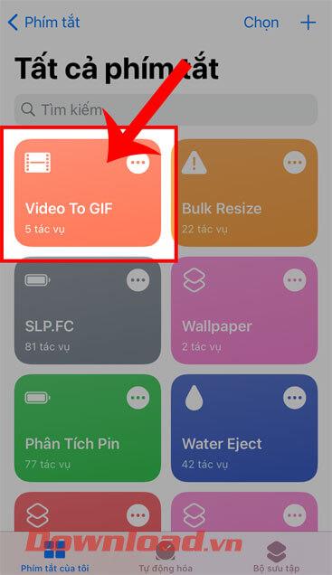 Instructions to convert videos into GIF images on iPhone