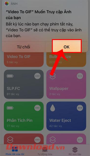 Instructions to convert videos into GIF images on iPhone