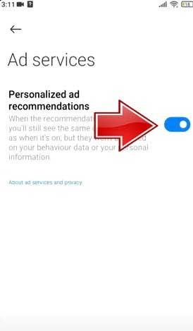 How to turn off ads in MIUI 12
