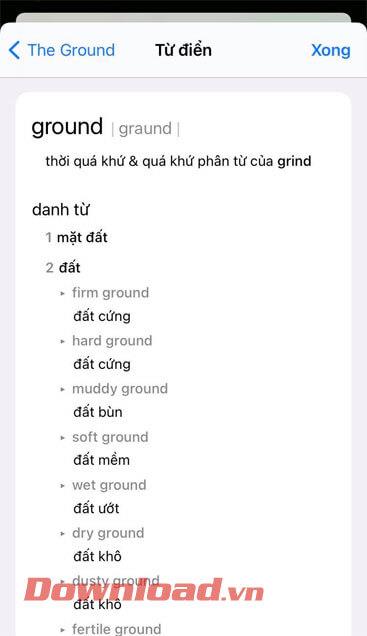 Anweisungen zur Verwendung des automatischen Vietnamesisch-Wörterbuchs auf dem iPhone