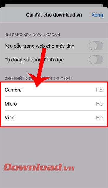 How to control Safari's access to camera, microphone, location