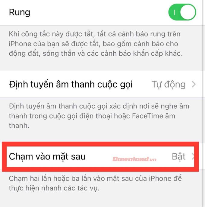 Instructions pour prendre des captures d'écran en touchant l'arrière de l'iPhone