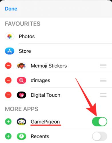 Cara menghapus aplikasi GamePigeon di iPhone