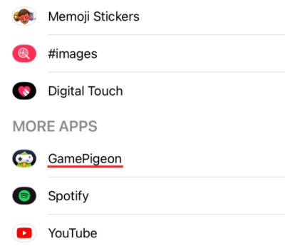 Cara menghapus aplikasi GamePigeon di iPhone