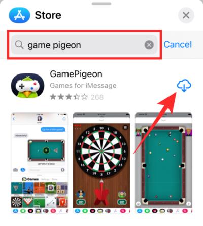 Cara menghapus aplikasi GamePigeon di iPhone