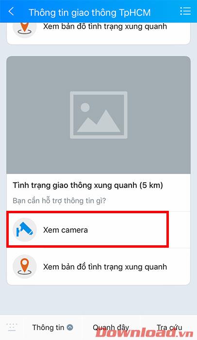 How to view 685 traffic cameras throughout Ho Chi Minh City with Zalo
