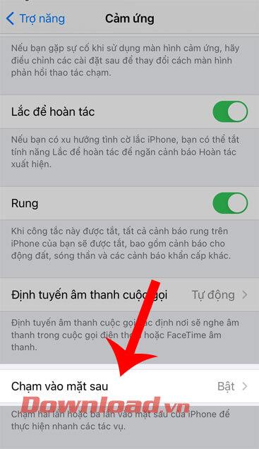 Instructions pour ouvrir Facebook, Youtube, TikTok, ... lors de la saisie au dos sur iOS 14