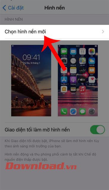 Instructions pour que le fond d'écran change de jour et de nuit sur iPhone