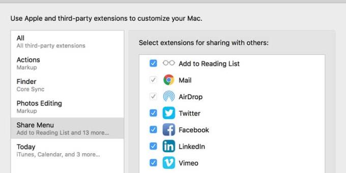 How to customize the Share menu on iPhone or Mac