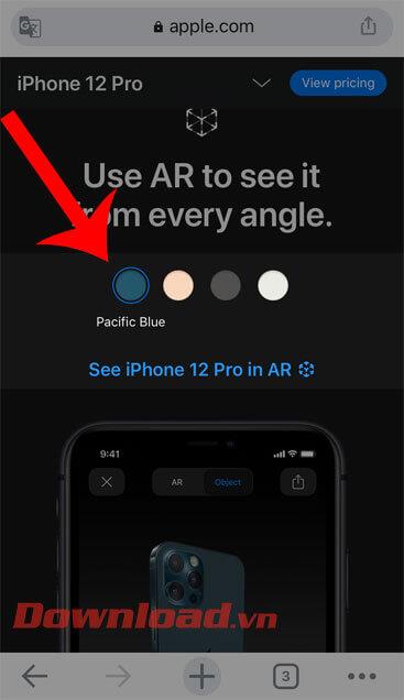 Instructions for making AR presentations on iPhone 12"