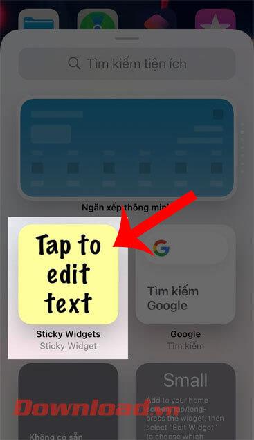 How to create a note widget on the iOS 14 screen with Sticky Widgets