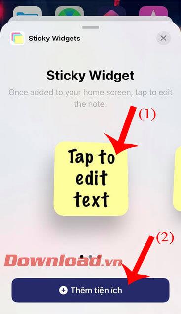 How to create a note widget on the iOS 14 screen with Sticky Widgets