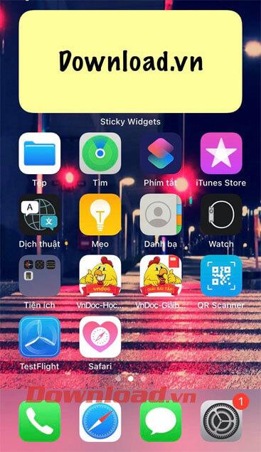 How to create a note widget on the iOS 14 screen with Sticky Widgets