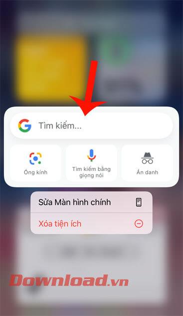 How to bring the Google Search Widget to the home screen on iOS 14