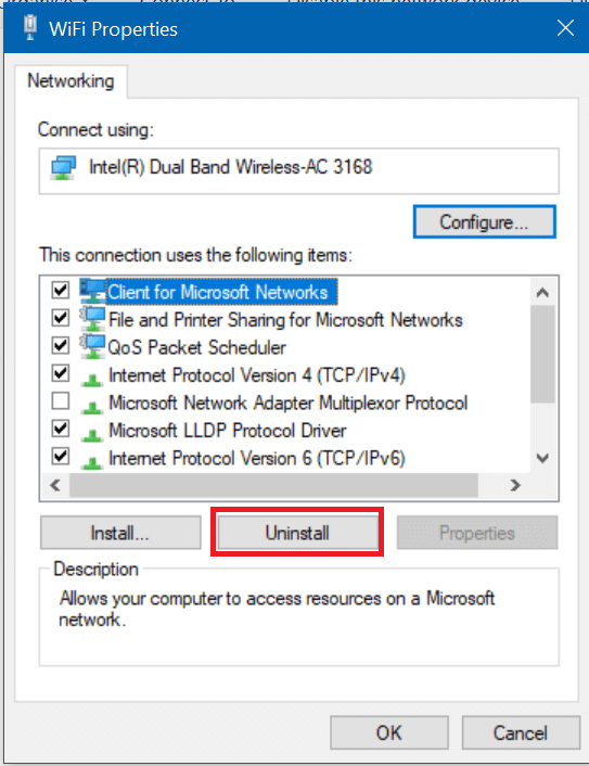 Correction d'un réseau non identifié dans Windows 10