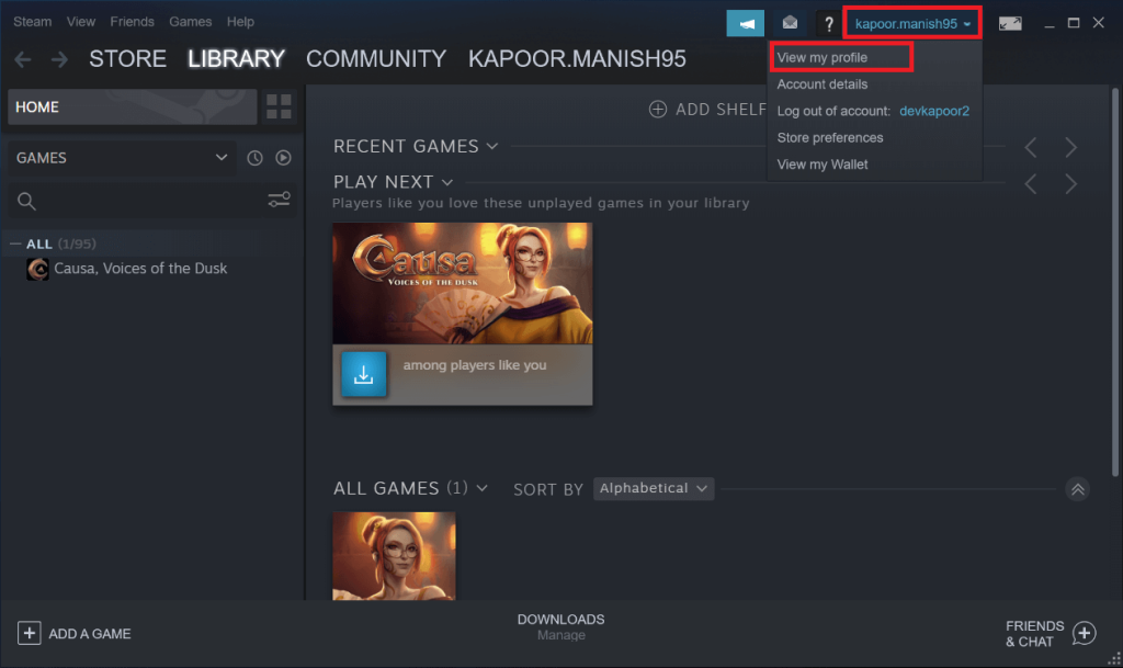 如何更改 Steam 帳戶名稱