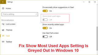Perbaiki Tampilkan Pengaturan Aplikasi yang Paling Banyak Digunakan Berwarna Abu-abu Di Windows 10