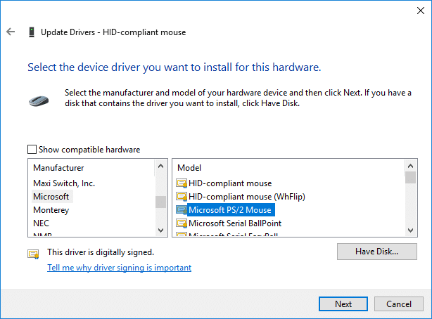 Исправить прокрутку двумя пальцами, не работающую в Windows 10