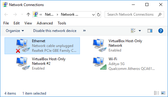 Perbaiki Ethernet Tidak Bekerja di Windows 10 [ASK]