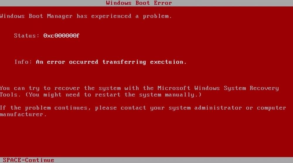 แก้ไข Red Screen of Death Error (RSOD) บน Windows 10