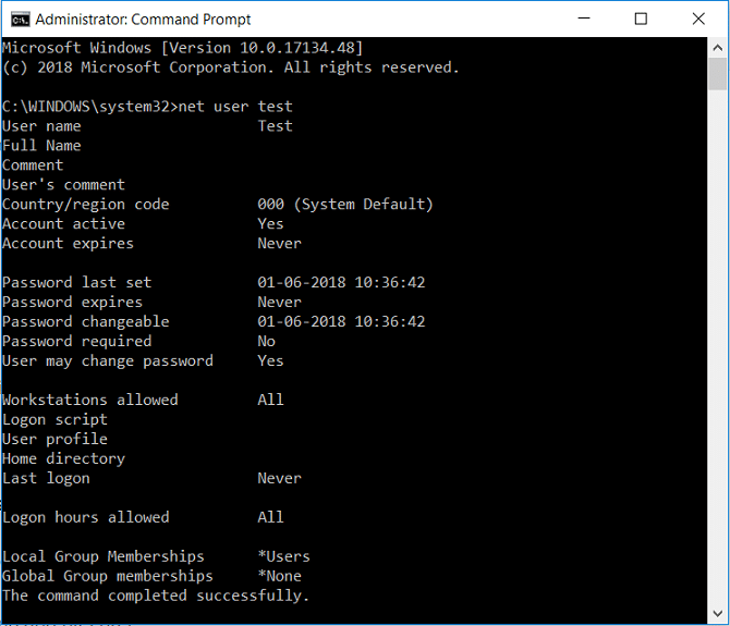 Cómo ver los detalles de la cuenta de usuario en Windows 10 Cómo ver los detalles de la cuenta de usuario en Windows 10
