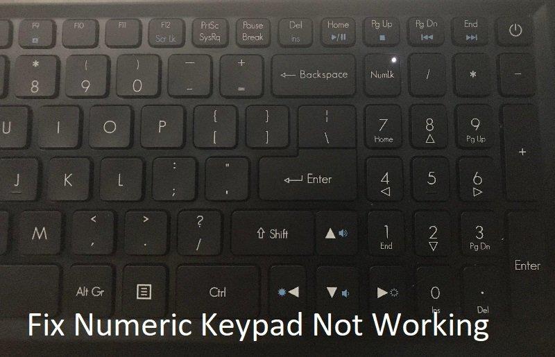 Le clavier numérique ne fonctionne pas sous Windows 10 [RÉSOLU]