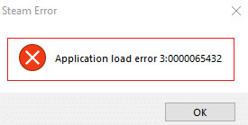 Исправить ошибку загрузки приложения Steam 3: 0000065432