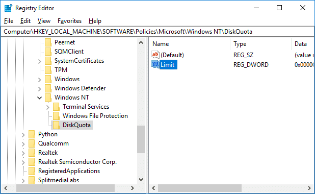 Cómo establecer el límite de cuota de disco y el nivel de advertencia en Windows 10