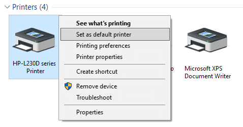 Come riportare la stampante online in Windows 10