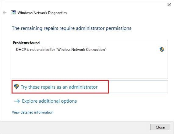 Windows10のWiFiでDHCPが有効になっていない問題を修正