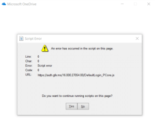 Perbaiki Kesalahan Skrip OneDrive di Windows 10