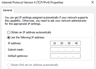 Come modificare l'indirizzo IP in Windows 10
