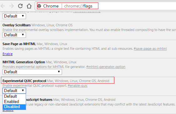 [RISOLTO] ERR_QUIC_PROTOCOL_ERROR in Chrome