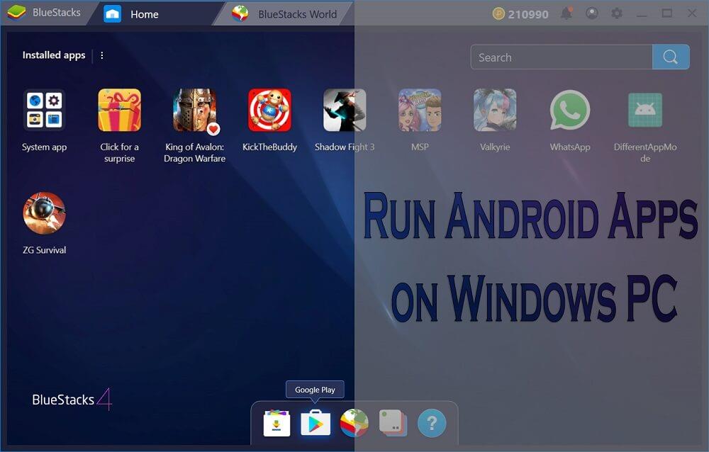 Exécuter des applications Android sur un PC Windows [GUIDE]