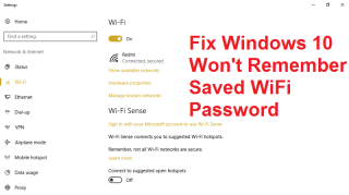 Windows 10 Tidak Akan Mengingat Kata Sandi WiFi Tersimpan [ASK]