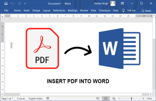 نحوه درج PDF در یک سند Word