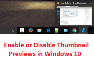 Aktifkan atau Nonaktifkan Pratinjau Gambar Mini di Windows 10