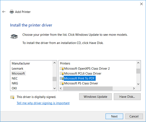 [แก้ไขแล้ว] Microsoft Print เป็น PDF ไม่ทำงาน