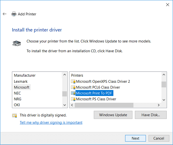 [ستجد حلا] Microsoft Print to PDF لا يعمل