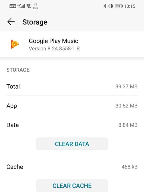 Arreglar Google Play Music sigue fallando