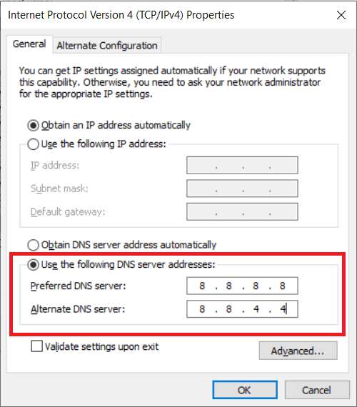 Как перейти на OpenDNS или Google DNS в Windows