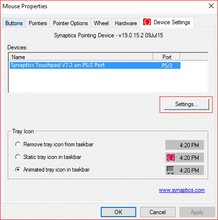 Betulkan Tatal Dua Jari Tidak Berfungsi dalam Windows 10